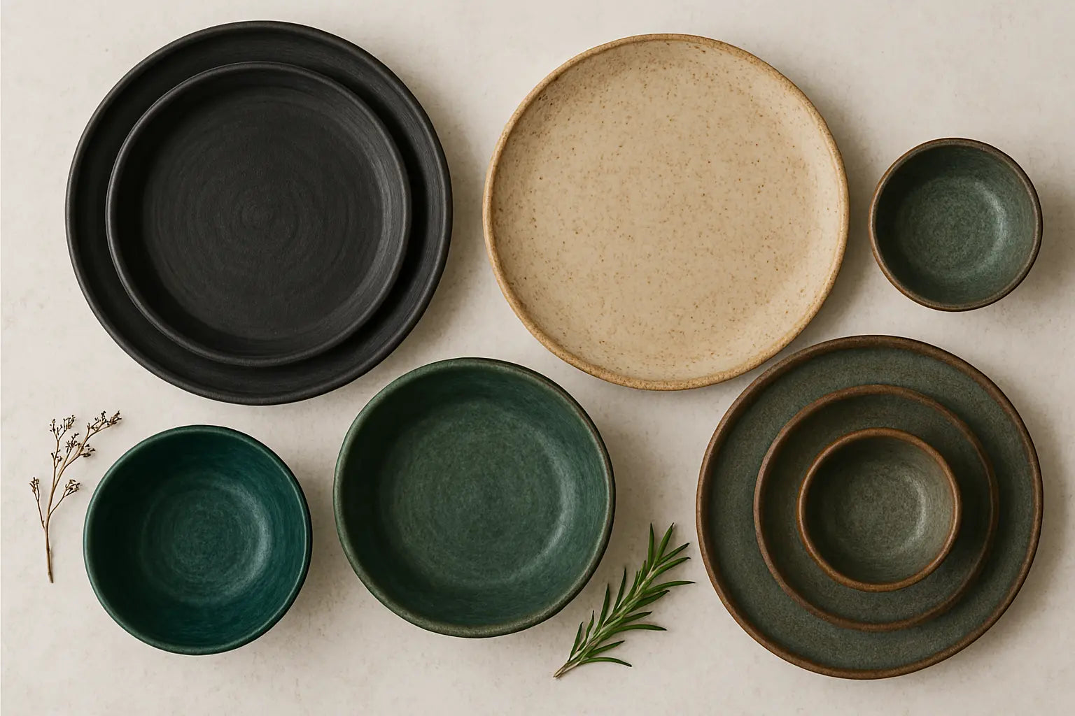 Vaisselle, assiettes, bols en céramique