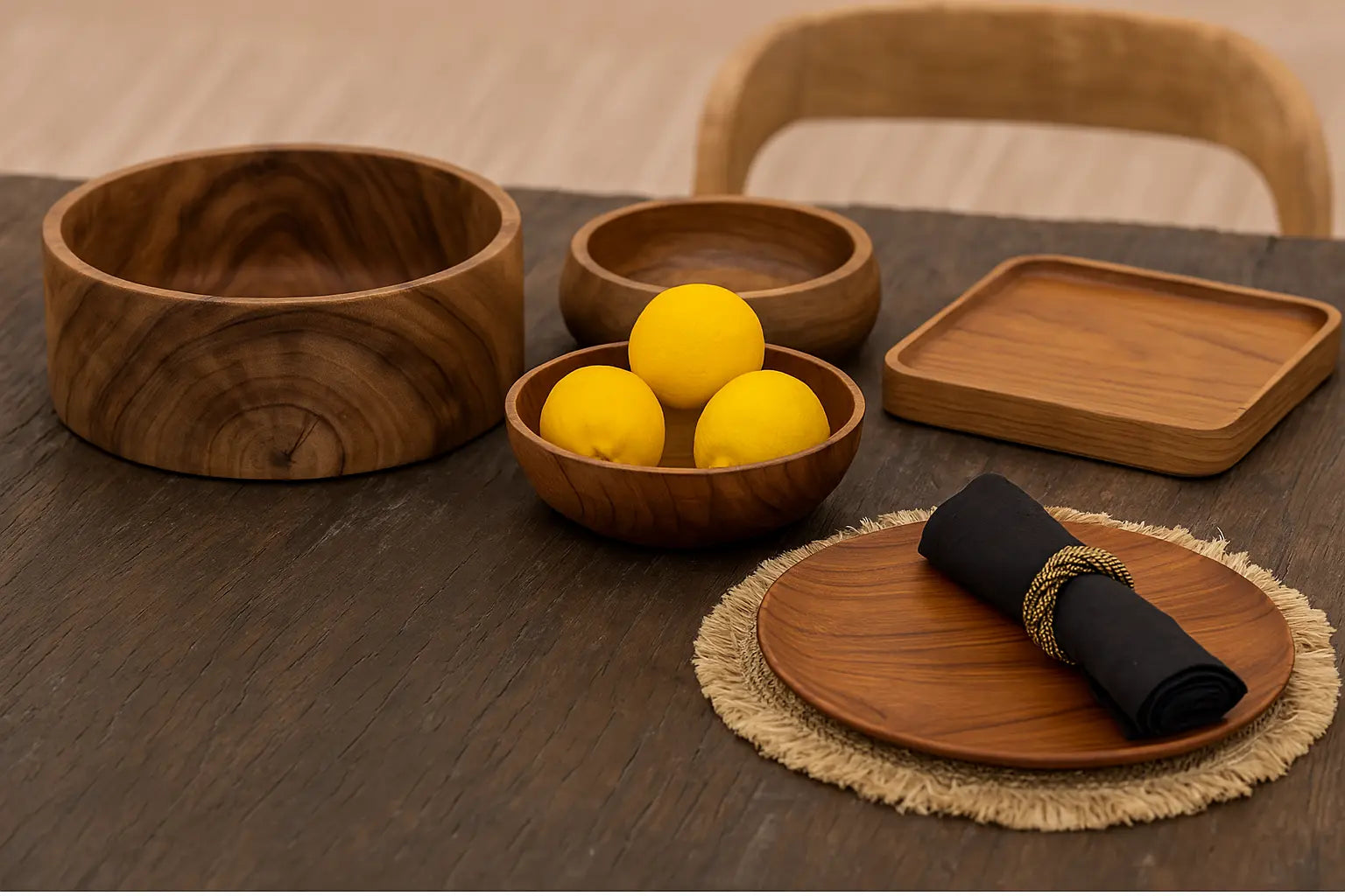 Vaisselle en bois artisanale