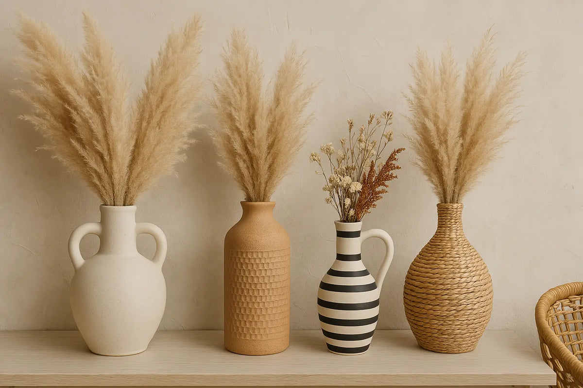 Plusieurs vases de décoration