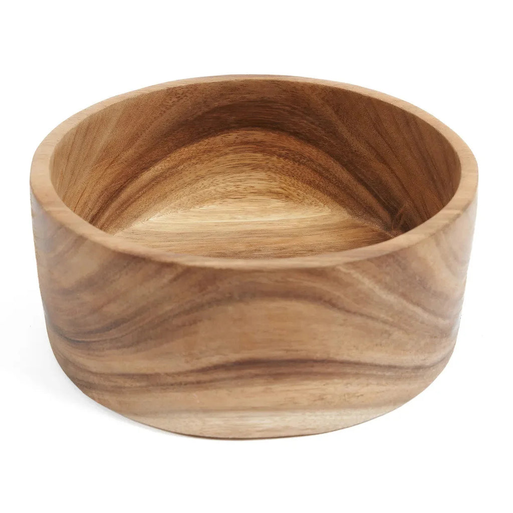 Bol rond en bois de Suar – Finition naturelle – Ø20 cm