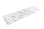 Tapis à motifs losanges blanc et gris en polyester doux