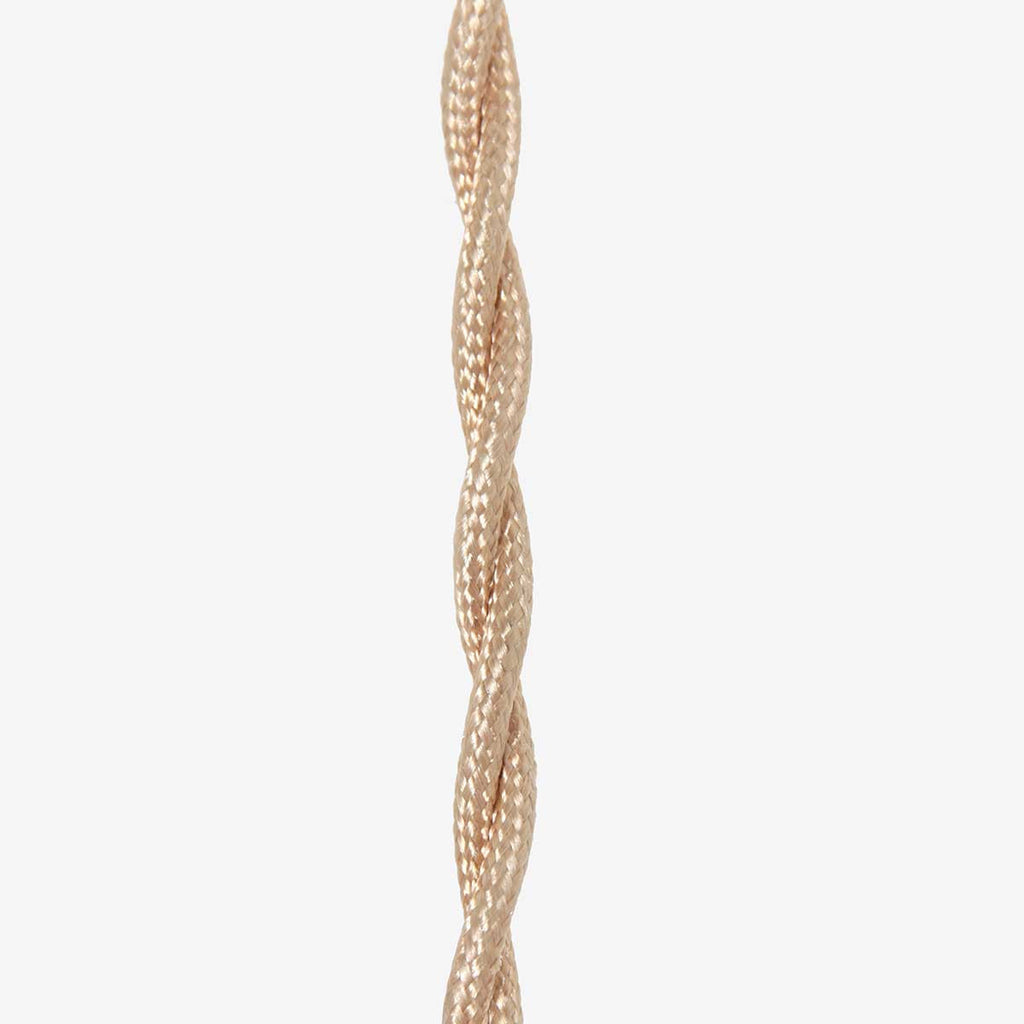Suspension verre facetté et laiton doré à câble torsadé – Ø18 cm