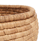 Panier rond en feuilles de bananier tressées couleur naturelle – Ø60 cm