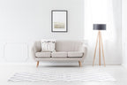 Tapis à motifs losanges blanc et gris en polyester doux