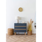 Plante graminée artificielle plumeaux beige en pot noir – H110 cm