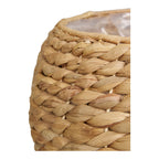 Cache-pot rond en jacinthe d’eau tressée beige miel – Ø34,5 cm