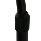 Lampadaire arqué noir abat-jour bambou tressé – H210-240 cm