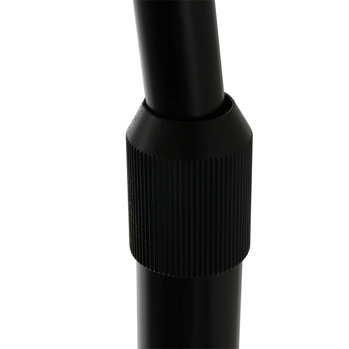 Lampadaire arqué noir abat-jour bambou tressé – H210-240 cm