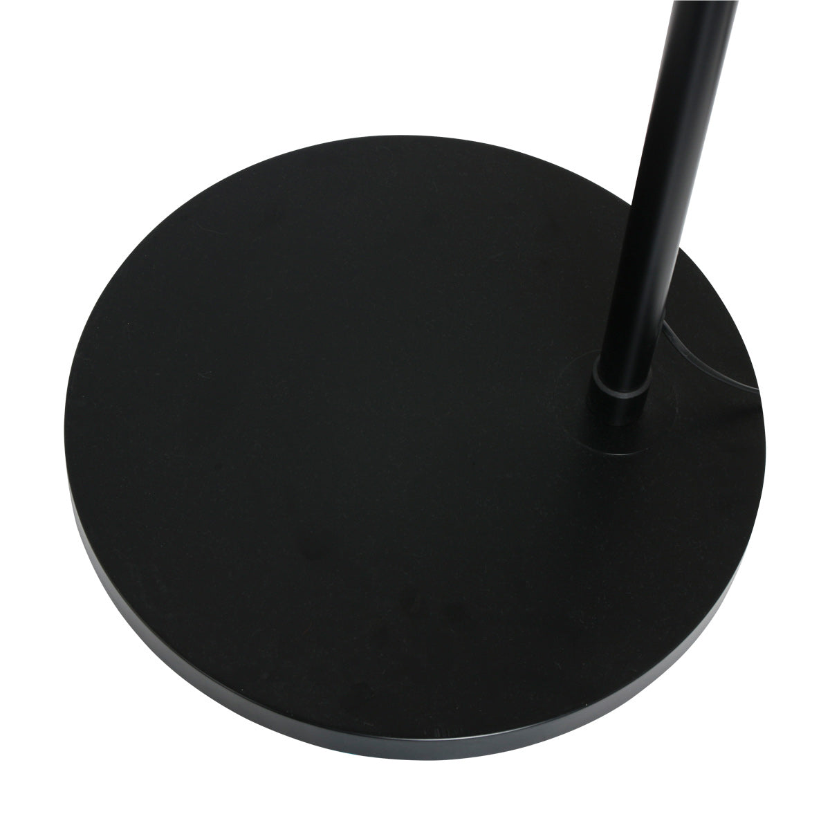 Lampadaire arqué noir abat-jour bambou tressé – H210-240 cm