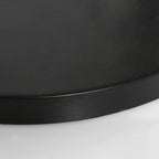 Lampadaire arqué noir abat-jour bambou tressé – H210-240 cm