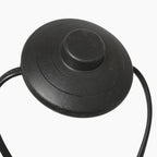 Lampadaire arqué noir abat-jour bambou tressé – H210-240 cm