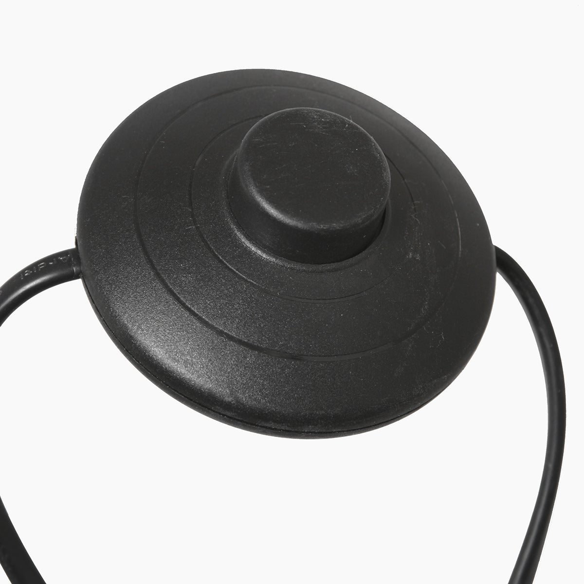 Lampadaire arqué noir abat-jour bambou tressé – H210-240 cm