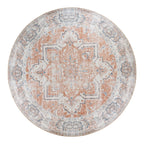 Tapis rond persan orange et bleu Ø200 cm