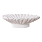 Bougeoirs en ciment blanc finition pierre plissée – Set de 2