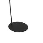 Lampadaire en métal noir à bras déporté avec abat-jour cannage – H173 cm