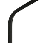 Lampadaire en métal noir bras coudé et abat-jour blanc – H173 cm