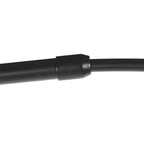 Lampadaire arc noir abat-jour rond blanc en plastique – H210 cm