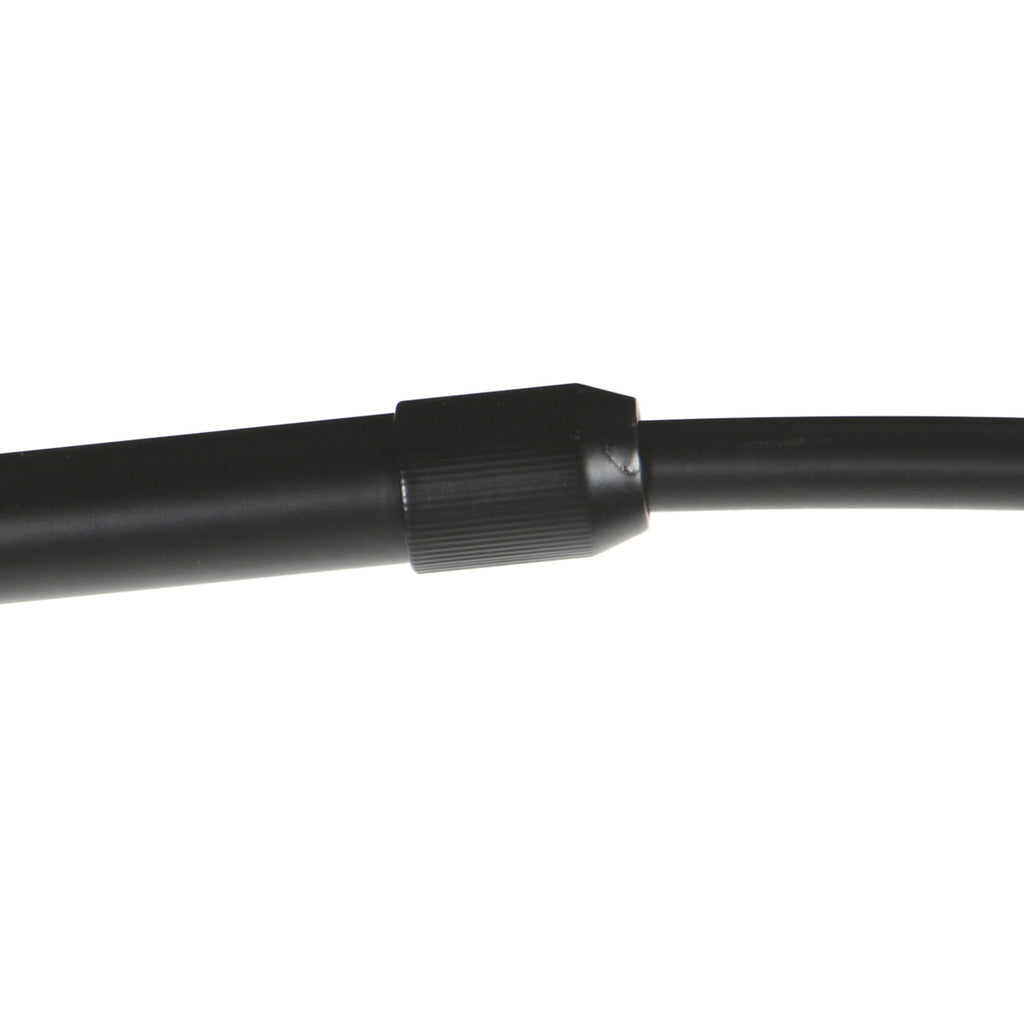 Lampadaire arc métal noir abat-jour lin blanc cylindrique – H210 cm