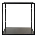 Étagère murale cube en métal noir et bois effet texturé – 36x36x36 cm