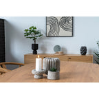 Plateau rond en travertin beige finition mate pour objets déco ou vide-poche