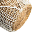 Panier en seagrass tressé naturel avec lacets blancs et anses – Ø40 cm