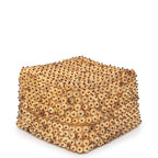 Panier de rangement en fibres tressées et bois