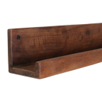 Étagère murale bois recyclé brun pour cadres - 75x8 cm