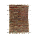 Tapis afghan multicolore en laine 290x209 cm