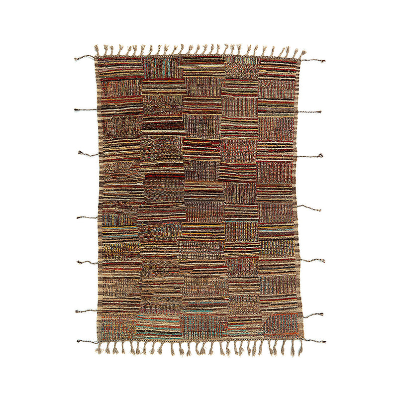 Tapis afghan multicolore en laine 290x209 cm