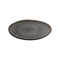 Assiettes en grès gris marron ø21 cm - Lot de 4