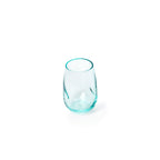 Verre en verre recyclé transparent – Finition bleu clair – H11 cm