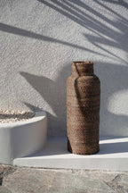 Panier à parapluies en rotin marron naturel 67 cm