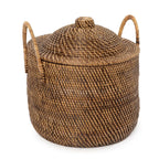 Panier de rangement en rotin brun naturel – Ø40 cm