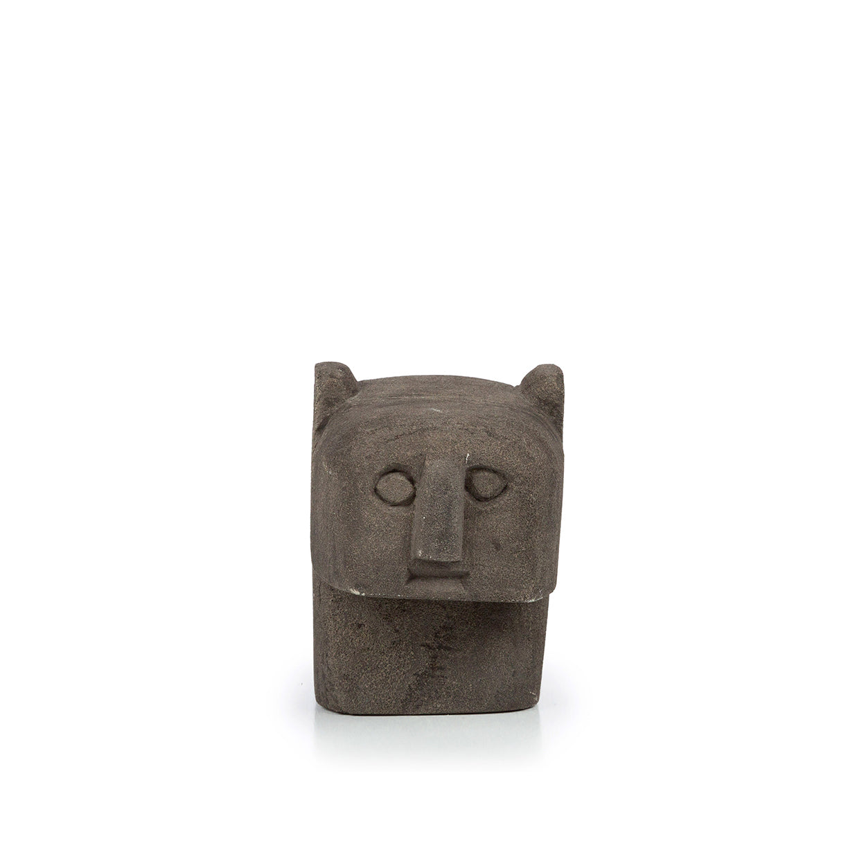 Sculpture décorative en pierre grise - 9x6 cm