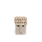 Statue décorative en grès visage coquillages – 11x7 cm