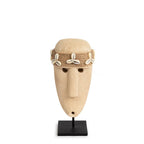 Statue en grès ovale avec coquillages – Naturel