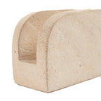 Porte-serviettes de table en pierre naturelle forme arche beige