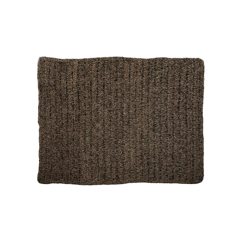 Tapis en jonc de mer noir naturel rectangle 180x240 cm