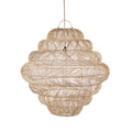 Suspension rotin naturel ajouré forme nuage – Ø102 cm