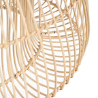 Suspension en rotin naturel tressé silhouette cloche – Ø57 cm