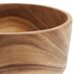 Bol rond en bois de Suar – Finition naturelle – Ø20 cm