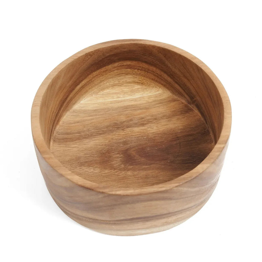 Bol rond en bois de Suar – Finition naturelle – Ø20 cm