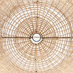 Suspension dôme en rotin naturel ajouré – 50x55 cm