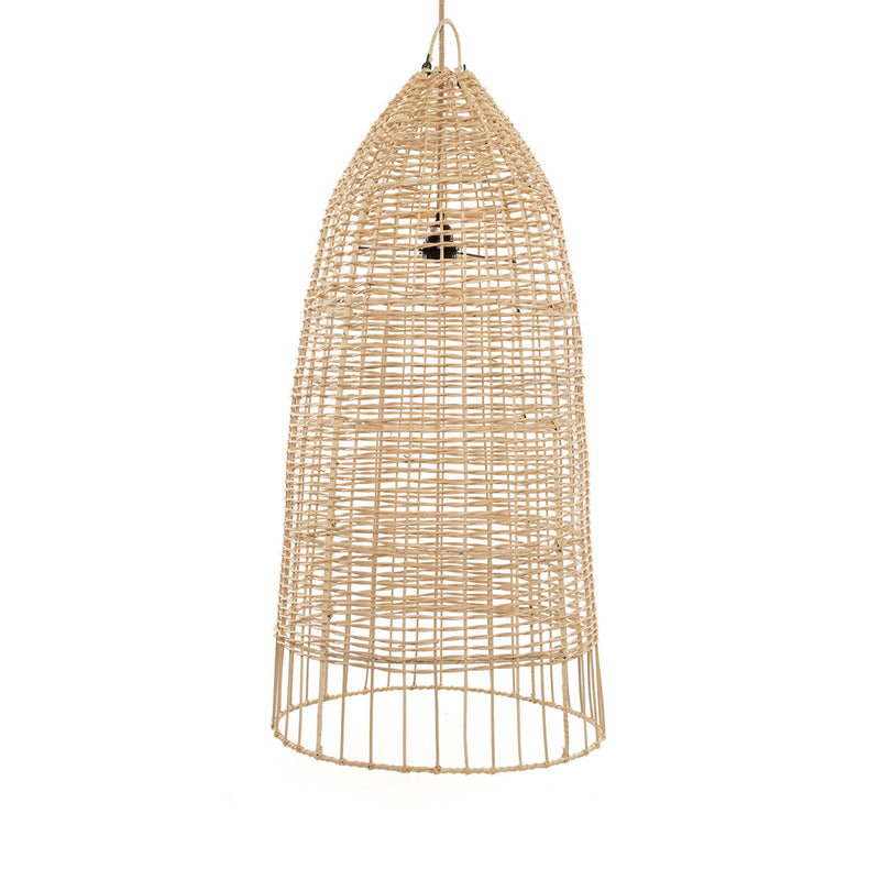 Suspension en rotin naturel cage 90 cm ronde