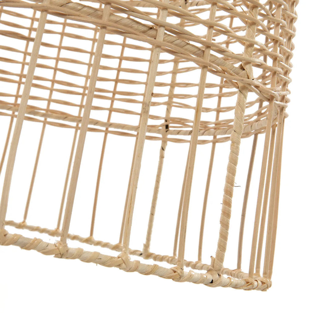 Suspension en rotin naturel cage 90 cm ronde
