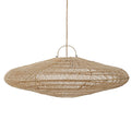 Suspension rotin naturel tressé soucoupe pour salon – Ø200 cm