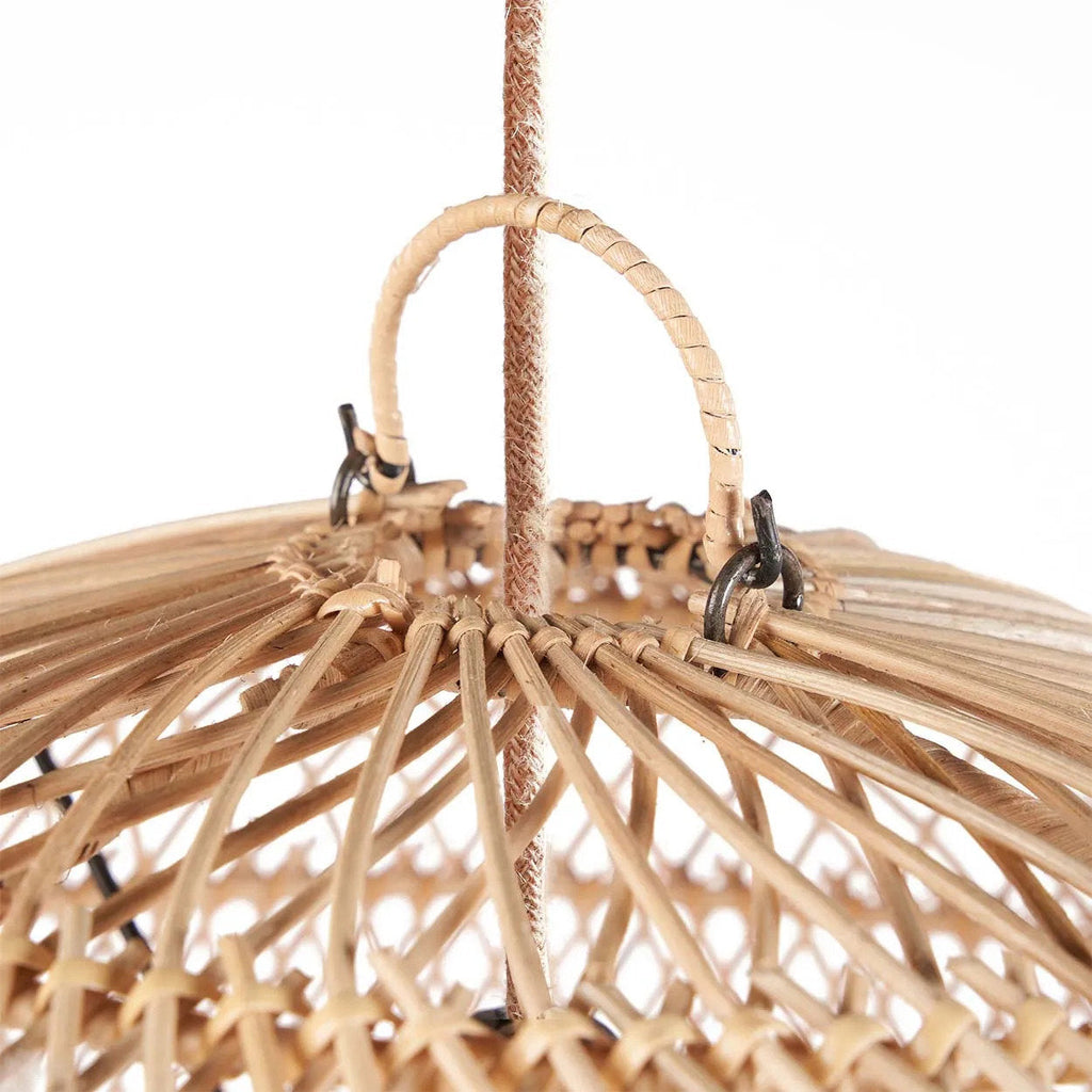 Suspension en rotin tressé naturel ajouré sphérique – Ø50 cm