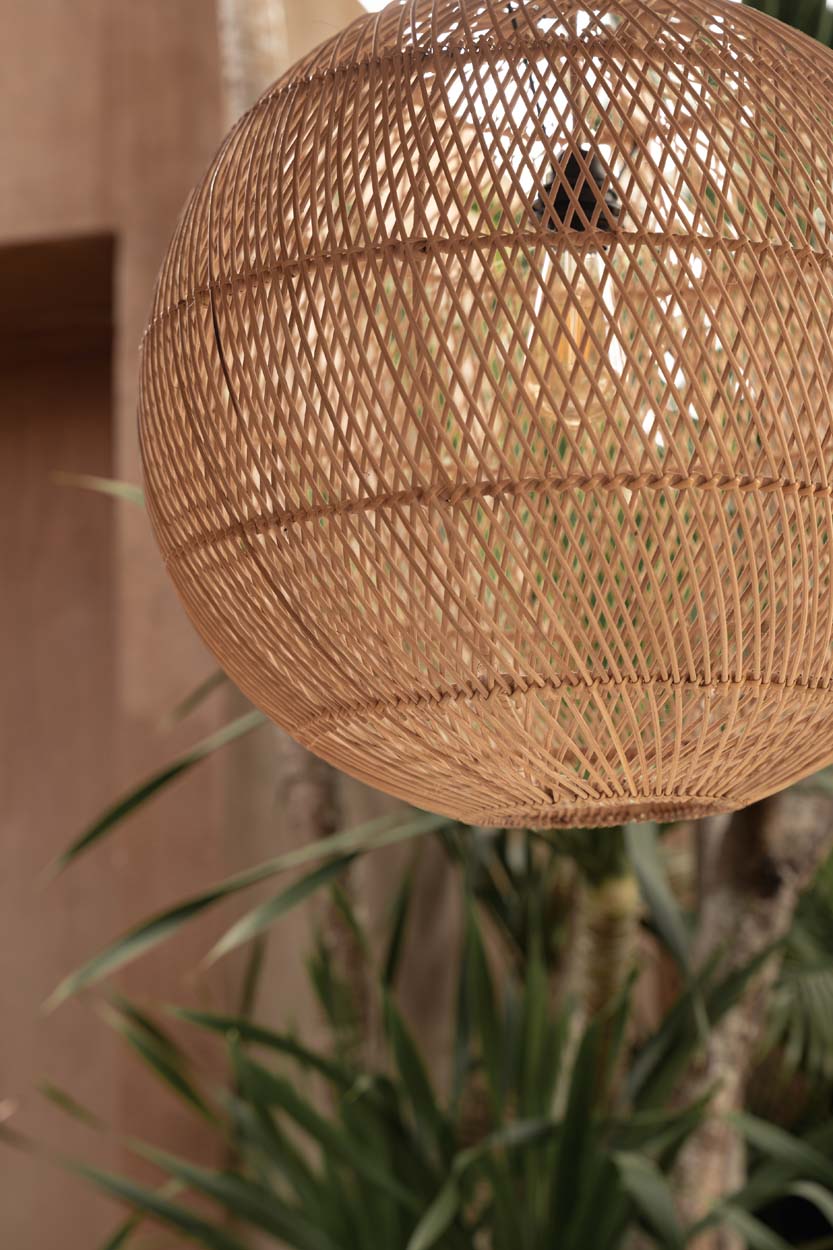 Suspension en rotin tressé – Forme bulle naturelle – Ø30 cm