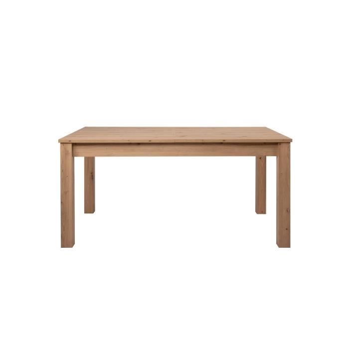 Table à manger extensible en bois clair rectangulaire – 160/200x90 cm