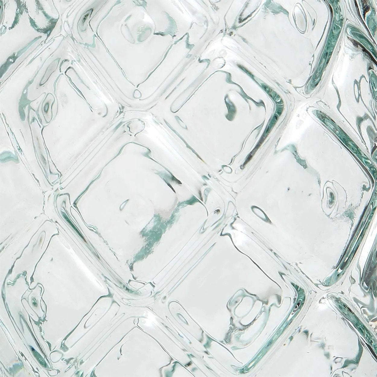 Verre à ananas en verre recyclé – Bleu profond – H15 cm